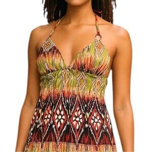 Bongo Halter Multi Color Halter Knit Shirt Size Small New